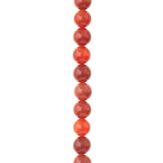 12 Pack: Amber Fire Agate Round Beads, 8mm by Bead Landing™